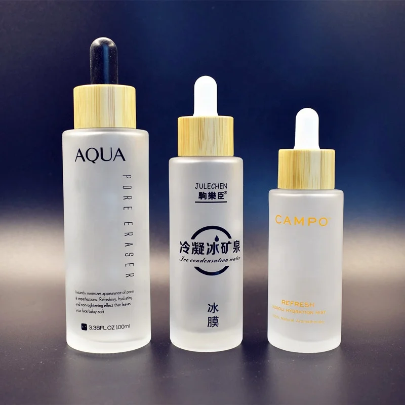 Luxury Skincare Packaging - ขาย ผลิตภัณฑ์ดูแลผิวการพิมพ์หรูหราผมน้ํามันหอมระเหยโลชั่นไม้ไผ่บรรจุภัณฑ์เครื่องสําอางแก้วฝ้าขวดสเปรย์หมอกพร้อมหยด
