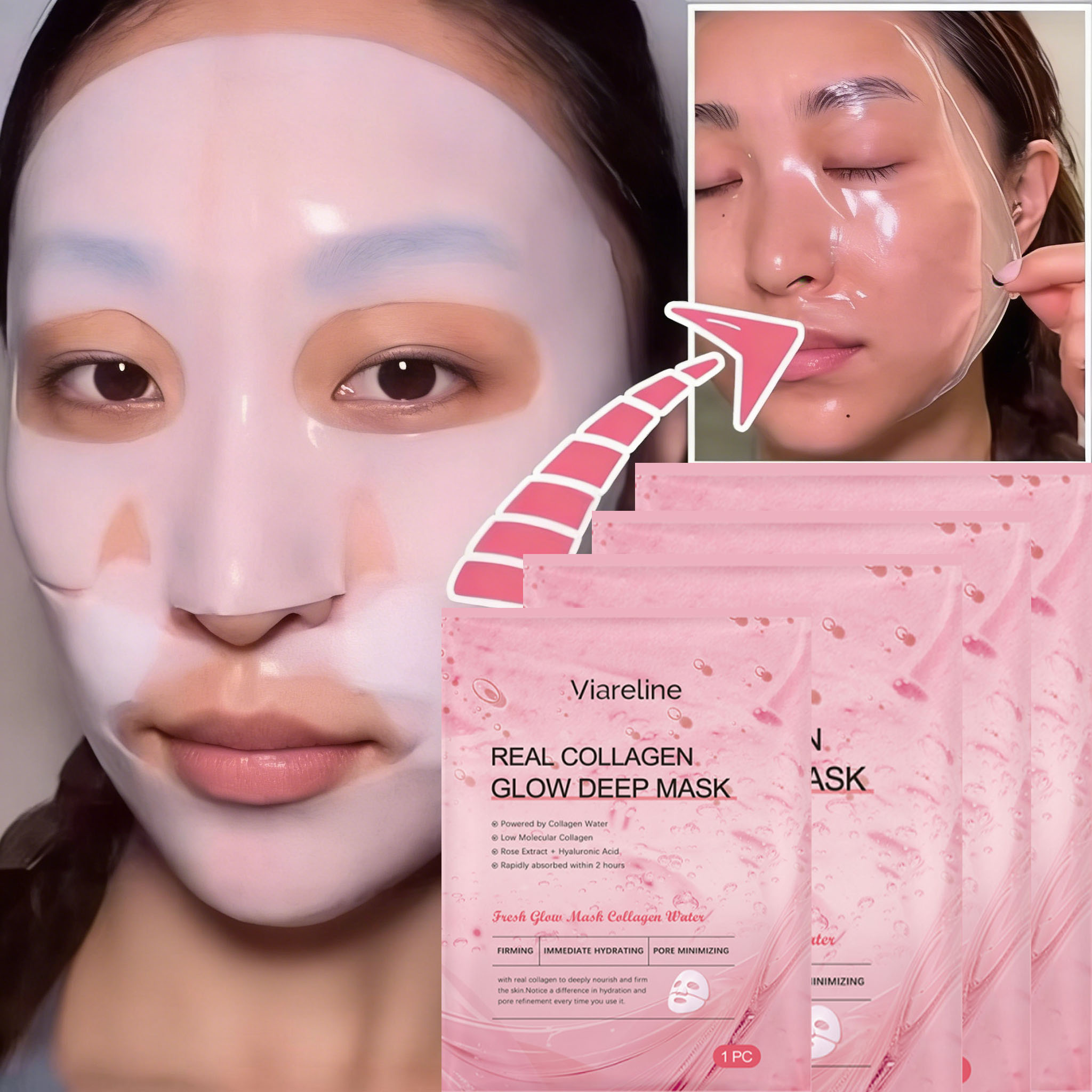 Luxury Skincare Brands - มาส์กคอลลาเจนแบบข้ามคืน DNA แซลมอน PDRN มาส์กหน้าเพื่อผิวกระจ่างใส ยืดหยุ่น