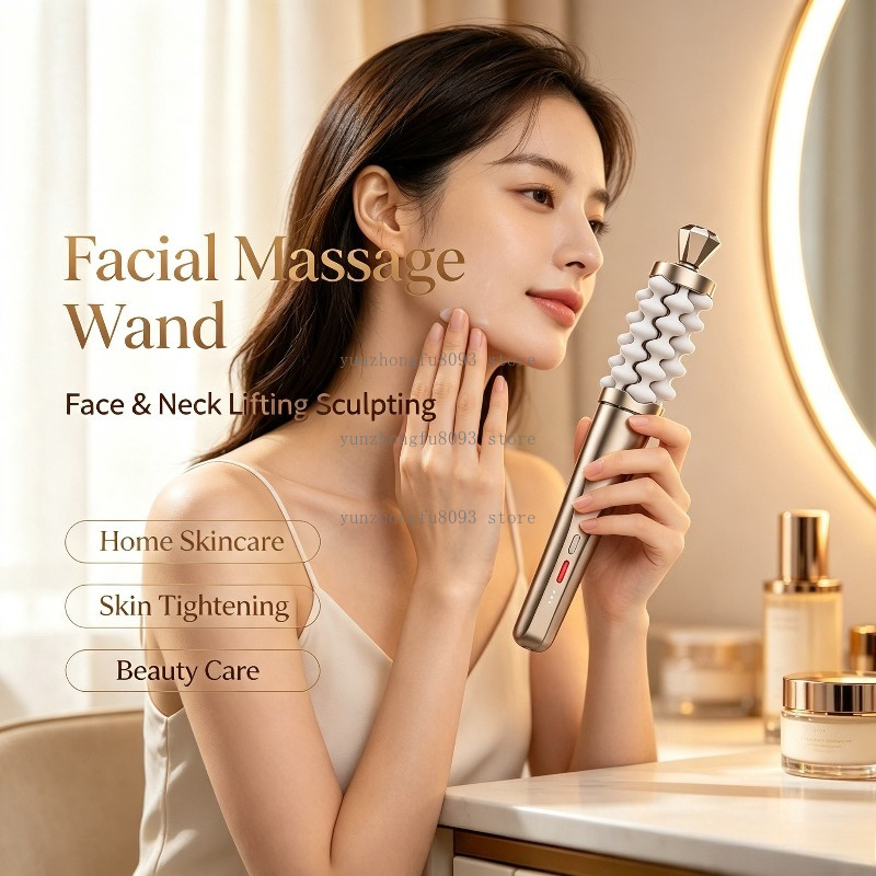 Luxury Skincare Tools - ไม้กายสิทธิ์นวดยกกระชับใบหน้าและลำคอ, เครื่องมือนวดบำรุงผิวหน้าสุดหรูสำหรับการปรับรูปหน้าและกระชับผิว
