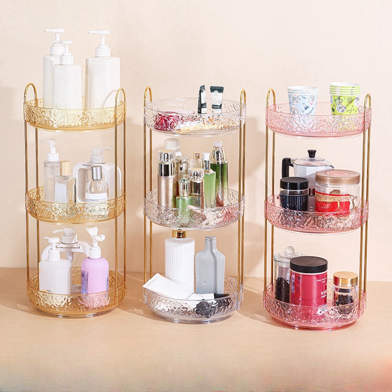 Luxury Skincare And Makeup Brands - 1ชิ้นกล่องเก็บของบนโต๊ะใส่เครื่องสำอางแบบหมุนได้หรูหราหรูหราเก็บ kuas Rias ได้ระดับไฮเอนด์ลิปสติกน้ำสลัดเครื่องสำอาง